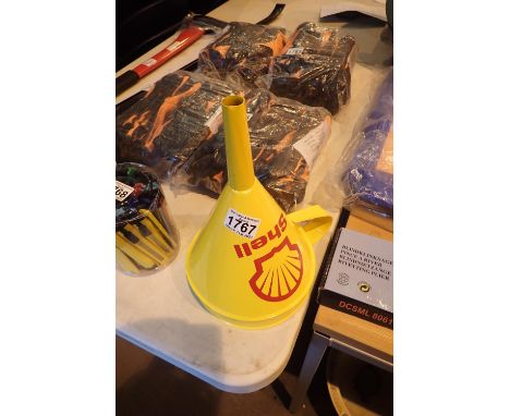 Yellow Shell funnel. P&amp;P Group 1 (£14+VAT for the first lot and £1+VAT for subsequent lots) 