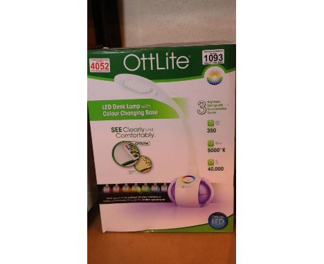 Boxed Ottlite LED colour changing desk lamp. P&amp;P Group 2 (£18+VAT for the first lot and £3+VAT for subsequent lots) 