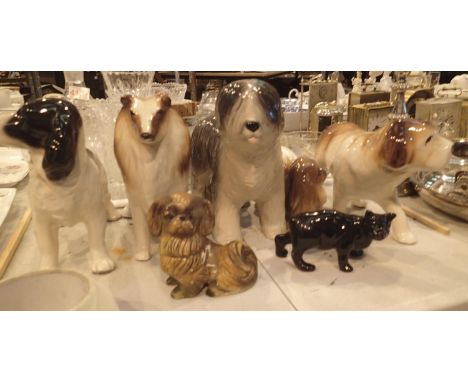 Quantity of ceramic dogs and cats. Not available for in-house P&amp;P, contact Paul O'Hea at Mailboxes on 01925 659133 