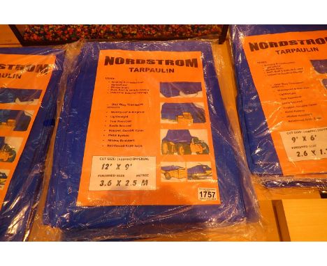 Two 3.6 x 2.5m Nordstrom tarpaulins. P&amp;P Group 1 (£14+VAT for the first lot and £1+VAT for subsequent lots) 