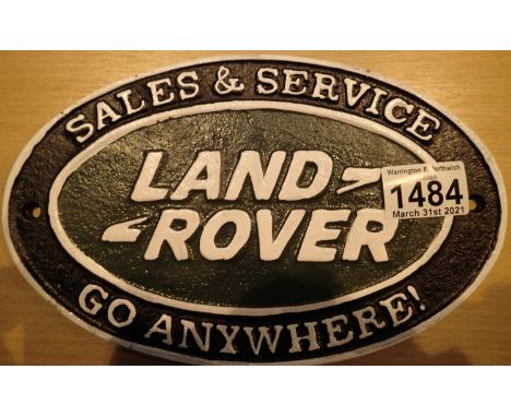 Cast iron Sales and Service Land Rover sign, L: 24 cm. P&amp;P Group 1 (£14+VAT for the first lot and £1+VAT for subsequent l