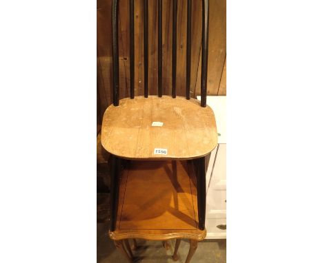 Painted Ercol type stickback dining chair and a nest of three tables. Not available for in-house P&amp;P, contact Paul O'Hea 
