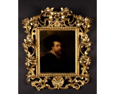 Florentine School, Circa 1850, After Ruebens: A Fine Oil on Canvas; head and shoulders portrait of the artist, 9¼ ins x 7½ in