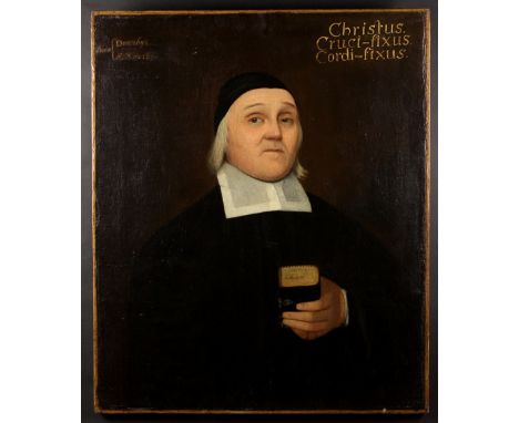 A Late 17th Century Oil on Canvas; Head & Shoulders Portrait of Rev. Thomas Jolly very similar to one of 'The Mansfield Portr