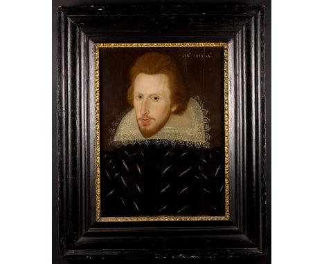 Possibly William Larkin (flourished early 1580's to 1619). A Fine Early 17th Century English Oil on Panel: Head & Shoulders P
