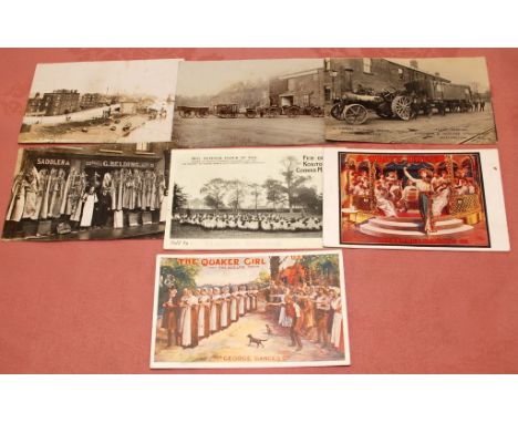 NORFOLK: KINGS LYNN: SELECTION INCLUDING SHOP FRONT RP, COACH BUILDER RP, THEATRE POSTER (2) HAULAGE TRACTION ENGINE RP ETC. 