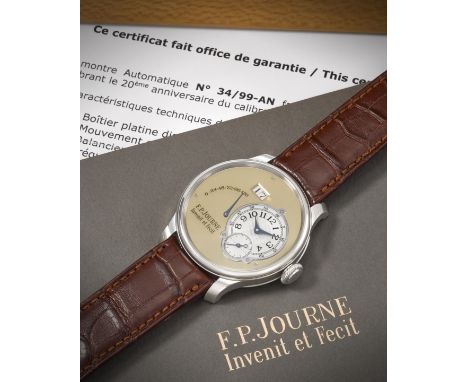 F.P. Journe. A fine and rare Limited Edition platinum automatic calendar wristwatch with power reserveModel: Octa Reserve de 