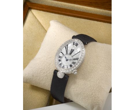 Breguet. A fine lady's 18K white gold diamond set wristwatch with mother of pearl dialModel: Reine De NaplesReference: 8928Da