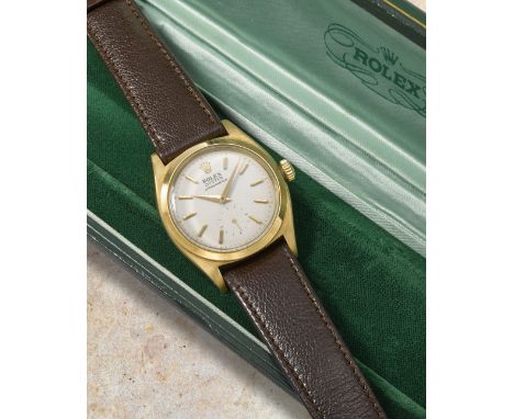 Rolex. An extremely rare 18K gold 'Kew A' manual wind wristwatchModel: Rolex Oyster Observatory ChronometerReference: 6210Dat