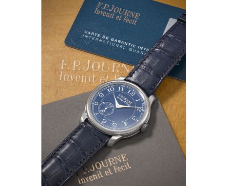 F.P. Journe. A fine tantalum manual wind wristwatchModel: Tantalum Chronomètre BleuDate: Purchased 10th November 2021Movement