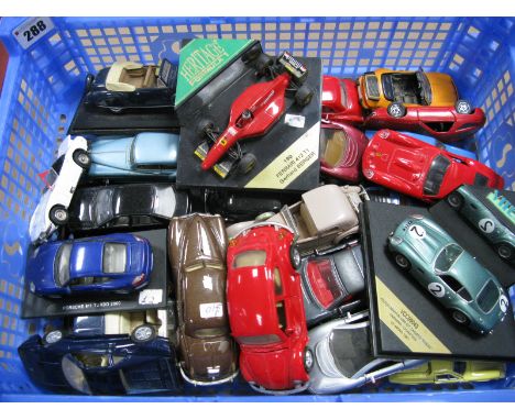 A Quantity of Diecast and Plastic Model Cars, by Solido, Maisto, Corgi, Vitesse, Desoto and other including Jaguar XJ220, Ast