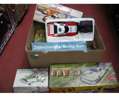 Six Radio Shack Radio Controlled Cars, including BMW 1, boxed, playworn.