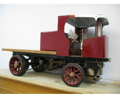 A Two Inch Scale Clayton Undertype Live Steam Wagon, silver soldered vertical boiler with sight glass, pressure gauge, etc, h