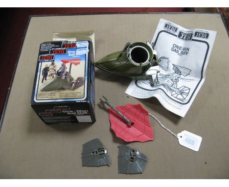 An Original Star Wars Trilogy Return of The Jedi One Man Sail Skiff Vehicle, by Kenner (circa 1983), instruction leaflet, com