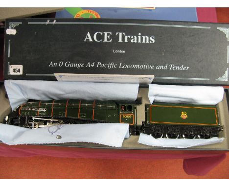 An Ace Trains 'O' Gauge/7mm Class A4 4-6-2 Steam Locomotive and Eight Wheel Tender, BR green "Union of South Africa" R/N 6000