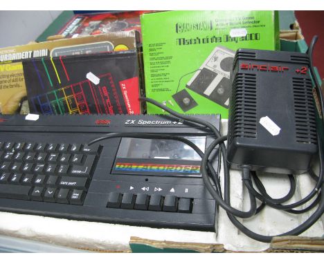 Sinclair 128K ZX Spectrum + 2 Home Computer, user manual, Grandstand TV Games with four Sport Selector, (boxed), Prinztronic 