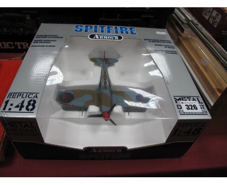 Franklin Mint 'Collection Armour' 1:48th Scale Diecast Model #98315 Spitfire MK-VC Trop UK RAF, 249 Squadron, boxed.