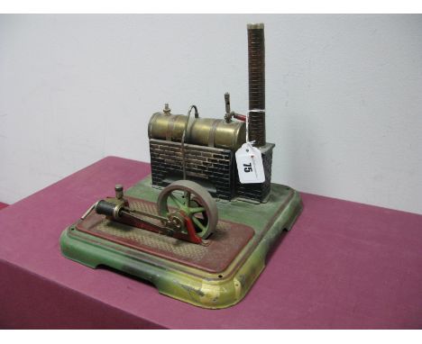 A Marklin Pre War Horizontal Steam Plant, 5 inch long boiler with sight class, whistle and safety valve, connected to a mid s