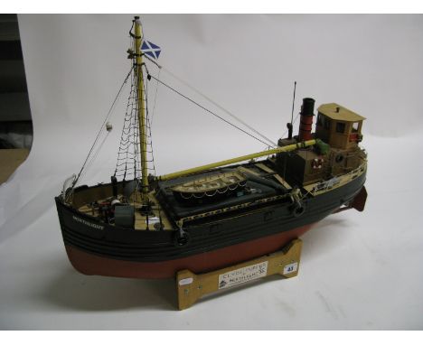 A Scratch/Kit Built 1:32nd Scale Model of a Radio Control "Clyde Puffer" Small Coaster Vessel, (possibly based on a Caldercra