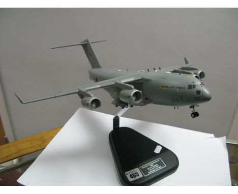 A Bravo Delta Models 1:120th Scale Boeing C-17 Globemaster RAF Model Military Aircraft, plinth, boxed.