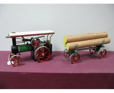 A Mamod TEIA Steam Traction Engine, excellent unboxed condition, complete with burner and steering rod, appears test fired on