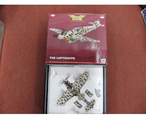 Corgi 'The Aviation Archive' #AA34906 1:32nd Scale Diecast Model The Luftwaffe Messerschmitt BF109G-2, Yellow 12, Oberleutnan