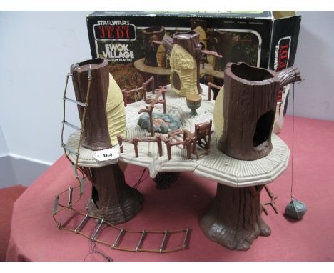 An Original Star Wars Trilogy Return of The Jedi, (circa 1983) Ewok Village Action Playset by Palitoy, original instruction l