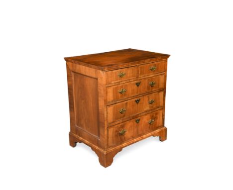 with two short and three long drawers, on bracket feet 80.5 x 75 x 51cmCondition report: Some slight separation to veneers on