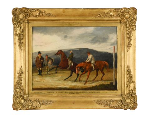 John Scott (1794-1871) at an early morning training trial between Cotherstone and probably Napier, with an attendant groom at