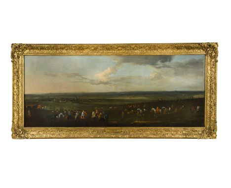King George I on Newmarket Heath oil on canvas 61 x 155cmFootnote: Provenance: Commissioned by the Hon. Charles Colyear, late