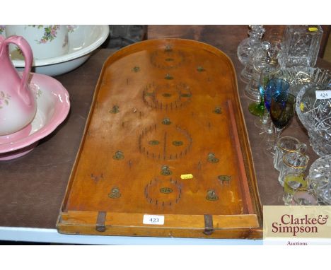 A vintage bagatelle board 