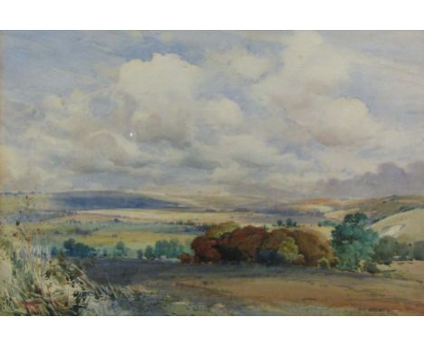 Henry R Wilkinson (British 1884-1975): Rolling Hills, watercolour signed 26cm x 36cmDDS - Artist's resale rights may apply to