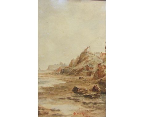 John Speedy (British late 19th century): The Spa Ladder and Upgang Beach Whitby, pair watercolours signed and dated 1888,  28