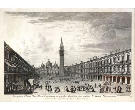 Venedig - Markusplatz (2. H. 18. Jh.)  Prospectus plateae divi Marci Venetiarum, et ejusdem Basilicae cum aedibus D. Marci. P