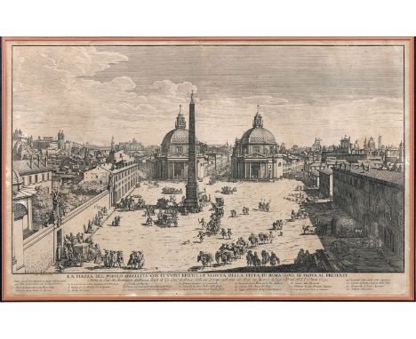 Wousters, Gomar (Antwerpen, Rom um 1649/58 - nach1696) Rom - Piazza del Popoplo (um 1692)  La piazza del popolo abbelita con 