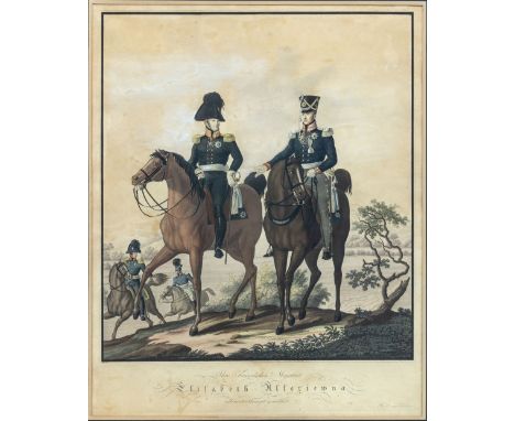 Köller, Friedrich Ludwig von (um 1801/02 in Itzehoe/Holstein tätig) Zar Alexander I. und König Friedrich Wilhelm III. v. Preu