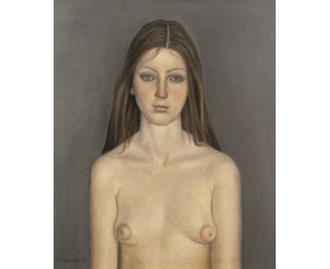 ALBIN SÄTTLER1927 Lauterbach, Tschechoslowakei - 1998 MünchenPORTRAITAKT (1977) Öl auf Leinwand. 78 x 65,5 cm (R. 79,5 x 67,5