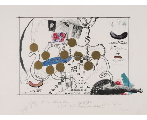 JOSEPH BEUYS1921 Krefeld - 1986 Düsseldorf'ZEICHEN UND MYTHEN' (1980) Farboffset auf Papier, anlässlich der gleichnamigen Aus