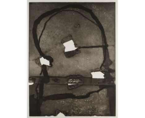 EMIL SCHUMACHER1912 Hagen - 1999 Ibiza'EIN BUCH MIT SIEBEN SIEGELN' (1972) Insg. 7 Aquatinta und Prägedruck auf Hahnemühle-Ku
