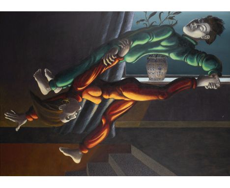 PETER-ARNOLD FRITZE1950 Berlin - 2022 Köln'CARPE DIEM I' (1989) Kunstharz auf Leinwand. 129 x 179 cm (R. 134 x 184 x 4,5 cm).