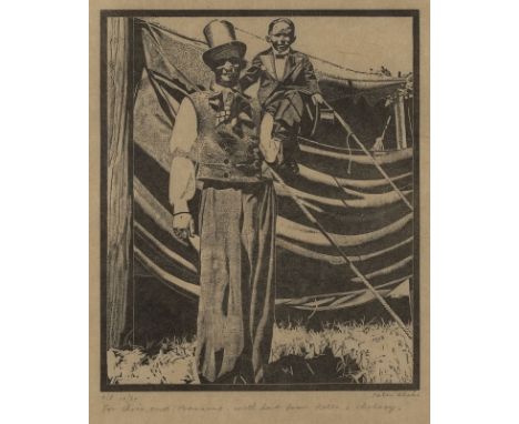 PETER BLAKE1932 Dartford'GIANT' (1978) Holzschnitt auf Japanpapier, mit Trockenstempel Waddington Graphics, London. DM 15,5 x