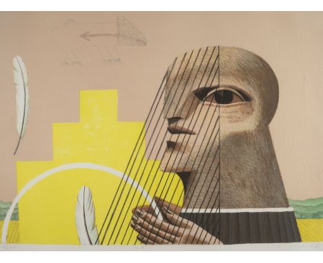 HORST ANTES1936 Heppenheim'BERLIN UND CASTELLINA' (1979/80) Farblithografie, mit Trockenstempel Mathieu Litho, Switzerland. D