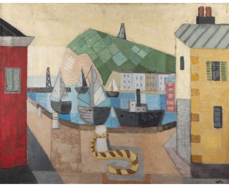 WOLFGANG 'WOLF' HOFFMANN1898 Wernigerode - 1979 Berlin'BRETONISCHER HAFEN' (c. 1956) Öl auf Leinwand. 78 x 98 cm (R. 83 x 103