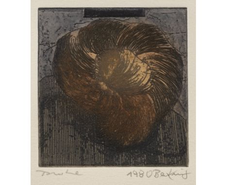 HORST BECKING1937 HagenMAPPENWERK 'TRÄUME' 10 Farbradierungen auf Bütten, in Original-Leinenkassette. BM 35,5 x 39 cm (R. 42 