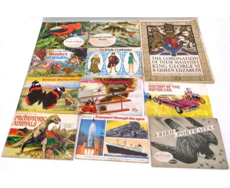 A quantity of mainly Brooke Bond Tea cards in albums of various subjects to include fish, birds, butterflies etc and a George