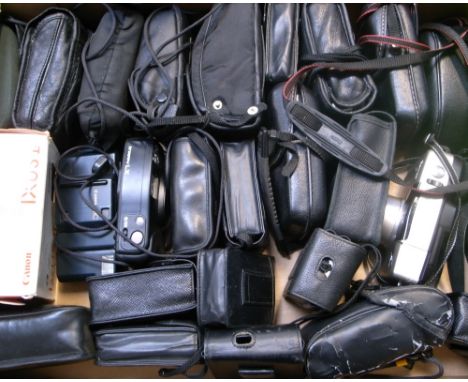 Twenty-five assorted Canon 35mm & APS compact cameras, many with pouch cases.