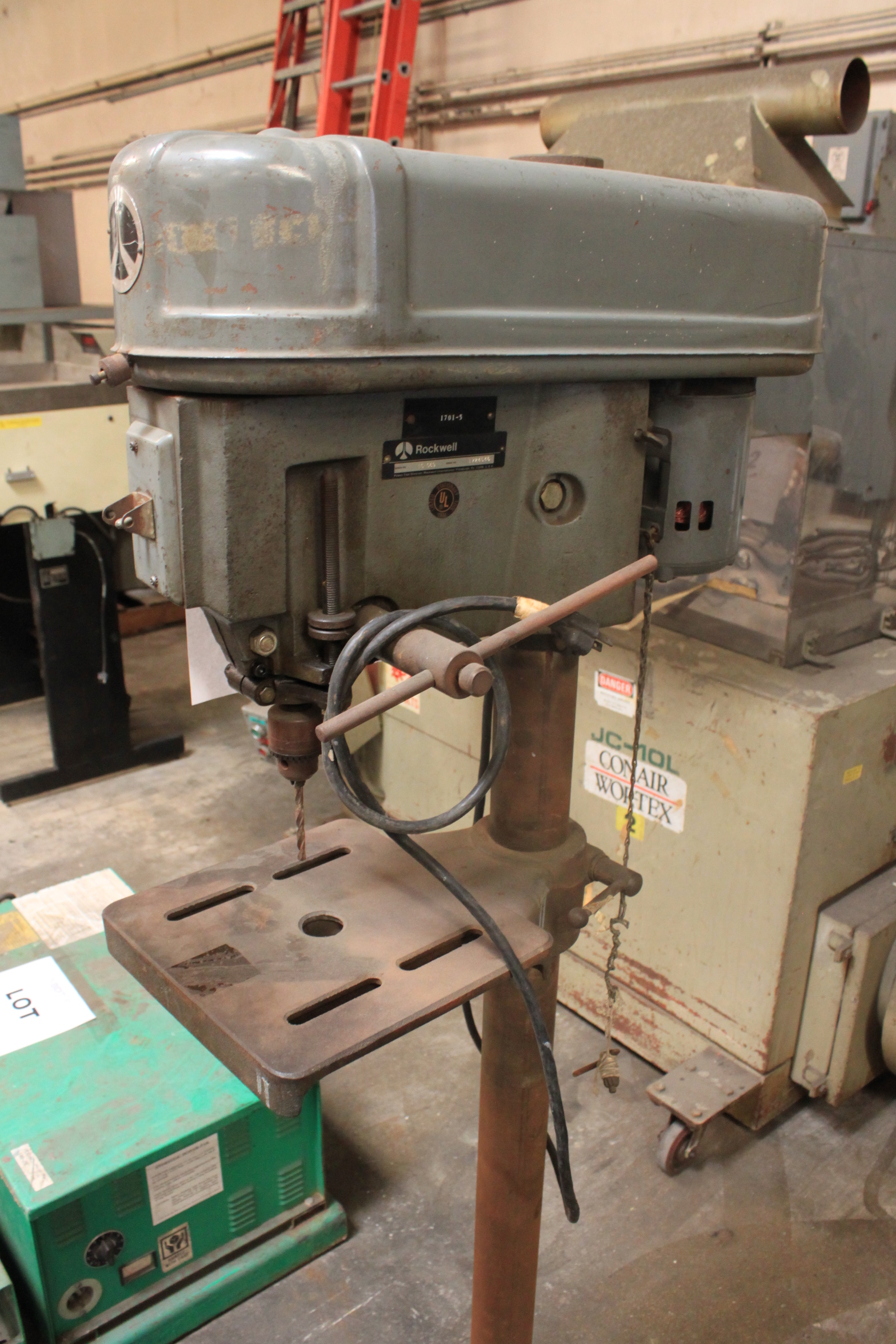 Rockwell Series No. 15069 Floor Drill Press, 1/2 HP, 10 1/2" x 10