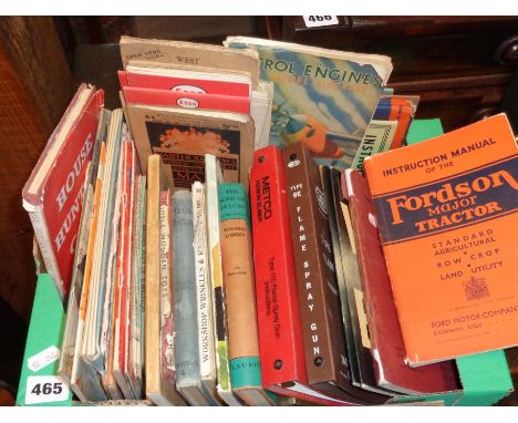 Quantity of old and vintage tractor manuals and other manuals and maps etc