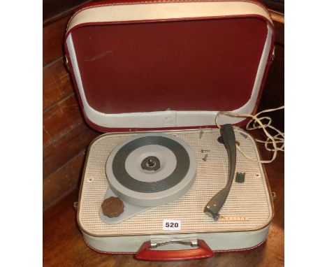 A Fidelity portable record player in vinyl suitcase