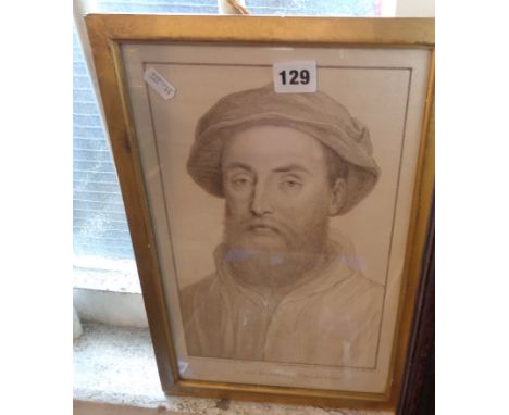 Bartolozzi: An engraved portrait of Sir William Sharington after the painting by Holbein
